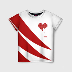 Детская футболка 3D Геометрическое сердце