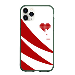 Чехол для iPhone 11 Pro матовый Геометрическое сердце