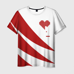 Мужская футболка 3D Геометрическое сердце