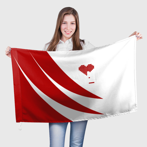Флаг 3D Геометрическое сердце