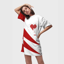 Платье-футболка 3D Геометрическое сердце - фото 2
