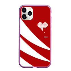 Чехол для iPhone 11 Pro Max матовый Геометрическое сердце