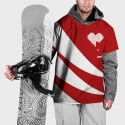 Накидка на куртку 3D Геометрическое сердце
