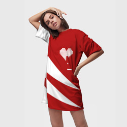 Платье-футболка 3D Геометрическое сердце - фото 2