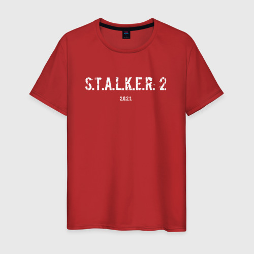 Мужская футболка хлопок STALKER 2021, цвет красный