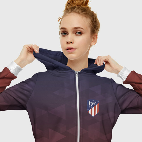 Женская толстовка 3D на молнии ATLETICO MADRID  - фото 5