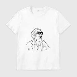 Мужская футболка хлопок Док Браун в шоке - Назад в будущее