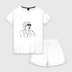 Женская пижама с шортиками хлопок Док Браун в шоке - Назад в будущее