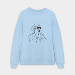 Мужской свитшот oversize без начеса хлопок Док Браун в шоке - Назад в будущее