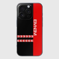 Чехол для iPhone 16 Pro силиконовый с защитой камеры Eminem