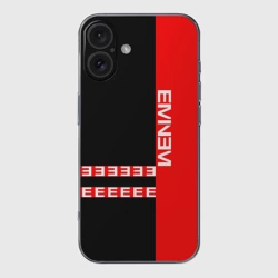 Чехол для iPhone 16 силиконовый с защитой камеры Eminem
