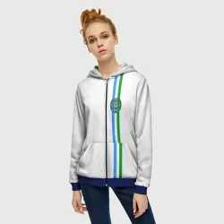 Женская толстовка 3D на молнии Ханты-Мансийский округ - фото 2