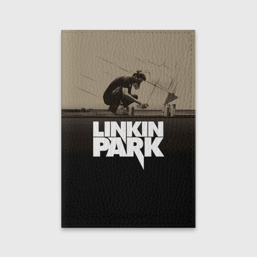 Обложка для паспорта матовая кожа Linkin Park Meteora, цвет пыльно-розовый