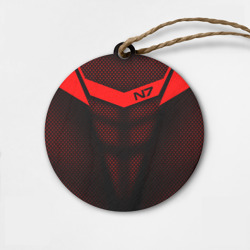 Деревянная игрушка круг Mass Effect N7
