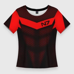 Женская футболка 3D Slim Mass Effect N7