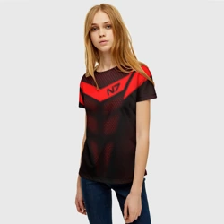 Женская футболка 3D Mass Effect N7 - фото 2