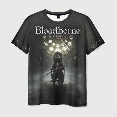 Мужская футболка с принтом Bloodborne, вид спереди №1