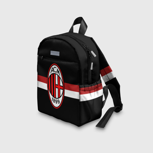 Детский рюкзак 3D с принтом ФК Милан, вид сбоку #3