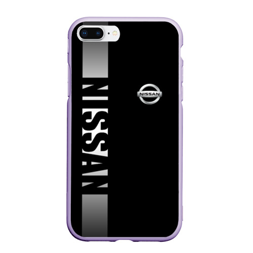 Чехол для iPhone 7Plus/8 Plus матовый Nissan sport, цвет светло-сиреневый