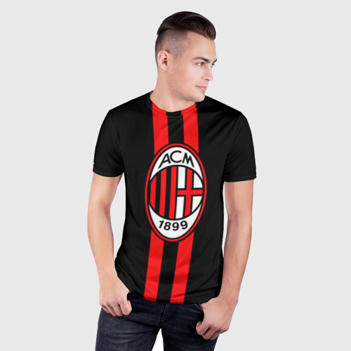 Мужская футболка 3D Slim AC Milan FC - фото 3