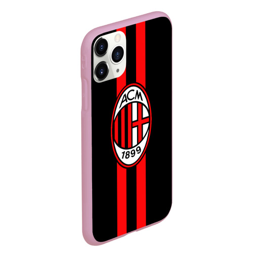 Чехол для iPhone 11 Pro Max матовый AC Milan FC, цвет розовый - фото 3