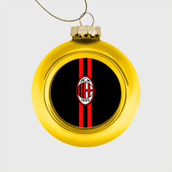 Стеклянный ёлочный шар AC Milan FC