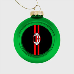 Стеклянный ёлочный шар AC Milan FC