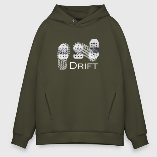 Мужское худи Oversize хлопок Drift, цвет хаки