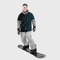 Накидка на куртку 3D Синие бабочки