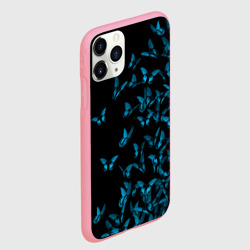 Чехол для iPhone 11 Pro Max матовый Синие бабочки - фото 2