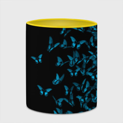 Кружка с полной запечаткой Синие бабочки - фото 2