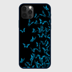 Чехол для iPhone 12 Pro Синие бабочки