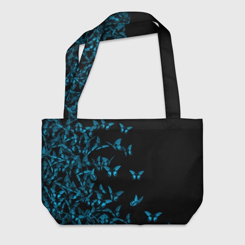 Пляжная сумка 3D Синие бабочки - фото 2
