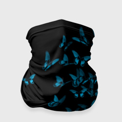 Бандана-труба 3D Синие бабочки