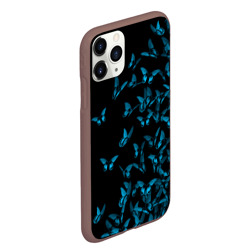 Чехол для iPhone 11 Pro Max матовый Синие бабочки - фото 2