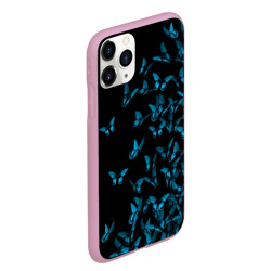 Чехол для iPhone 11 Pro Max матовый Синие бабочки - фото 2