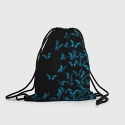 Рюкзак-мешок 3D Синие бабочки