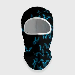 Балаклава 3D Синие бабочки