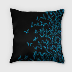 Подушка 3D Синие бабочки
