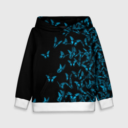 Детская толстовка 3D Синие бабочки