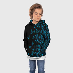 Детская толстовка 3D Синие бабочки - фото 2