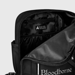 Рюкзак с принтом Bloodborne для женщины, вид на модели спереди №5. Цвет основы: белый