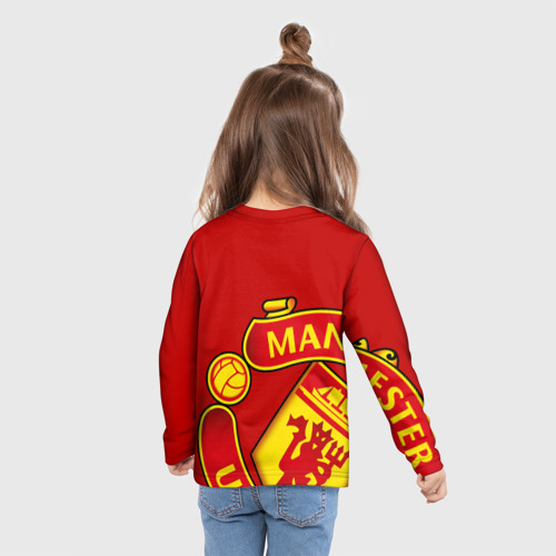 Детский лонгслив 3D F.c.m.u sport Манчестер Юнайтед FCMU Manchester united, цвет 3D печать - фото 6