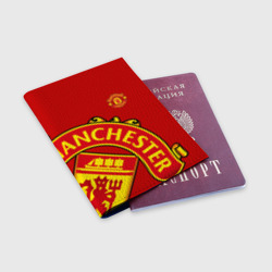 Обложка для паспорта матовая кожа F.c.m.u sport Манчестер Юнайтед FCMU Manchester united - фото 2