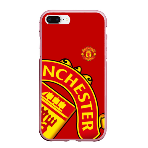 Чехол для iPhone 7Plus/8 Plus матовый F.c.m.u sport Манчестер Юнайтед FCMU Manchester united, цвет розовый