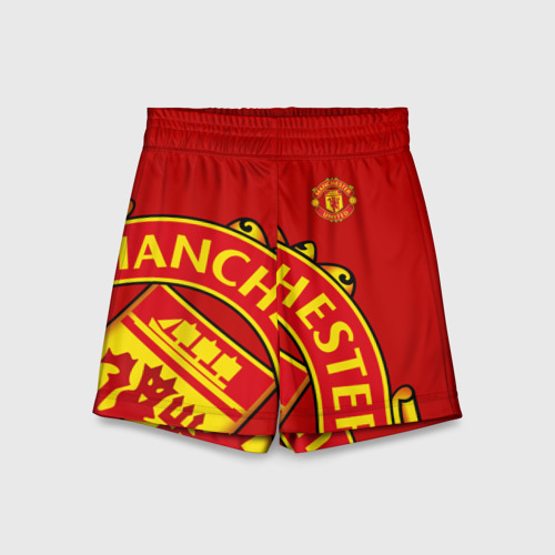 Детские спортивные шорты 3D F.c.m.u sport Манчестер Юнайтед FCMU Manchester united, цвет 3D печать