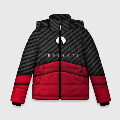 Зимняя куртка для мальчиков 3D с принтом Infiniti, вид спереди #2