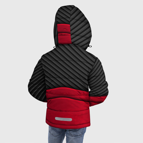 Зимняя куртка для мальчиков 3D с принтом Infiniti, вид сзади #2