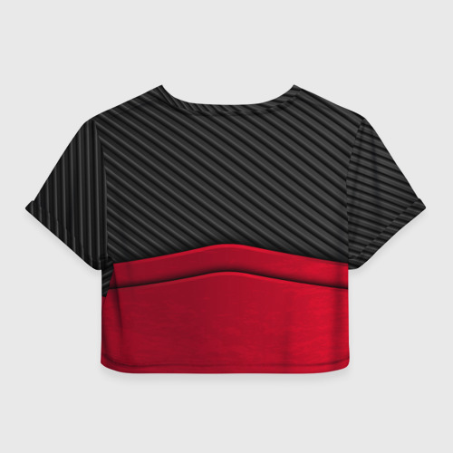 Женская футболка Crop-top 3D MITSUBISHI, цвет 3D печать - фото 2