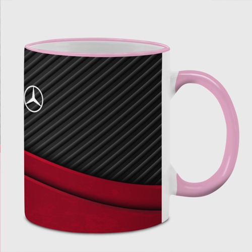 Кружка с полной запечаткой Mercedes Benz, цвет Кант розовый